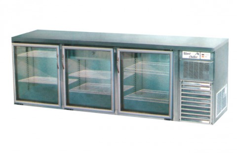 Caterlogic Under Bar 3 door fridge Glass Door - GB2500SG